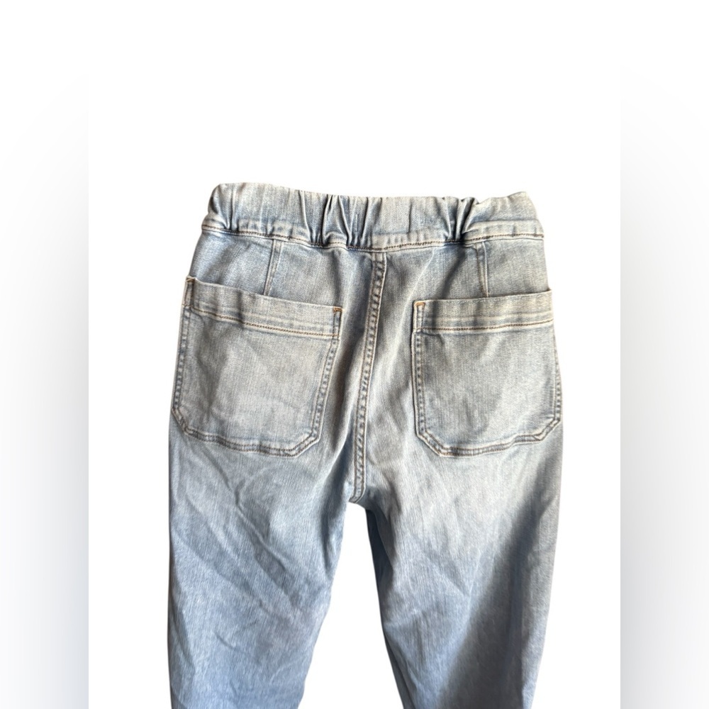 Madewell Light Blue Ankle Jeans Relaxed Pull-On Blue denim sz M elastic waist - Picture 11 of 11